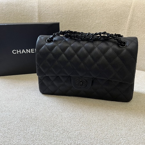 شانيل كلاسيك جلد كافيار هاردوير ذهبي